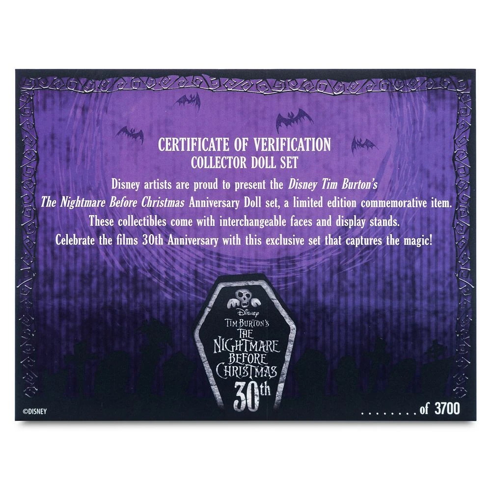 Disney The Nightmare Before Christmas 30th Anniversary Limited Edition Doll Set 9 Disney The Nightmare Before Christmas 30th Anniversary Limited Edition Doll Set - Image 9