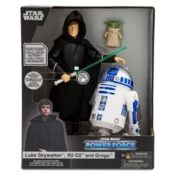 Disney Luke Skywalker, R2-D2 And Grogu Talking Action Figure Set – Star Wars Power Force – 10'' H -Fashion Clothing Store 1713047620027 3
