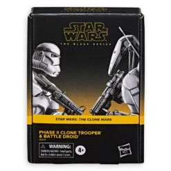 Disney Phase II Clone Trooper And Battle Droid Action Figure Set – Star Wars: The Clone Wars – The Black Series -Fashion Clothing Store 1713048380097 7