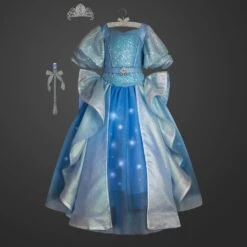 Disney Cinderella Light-Up Costume For Kids With Interactive Light-Up Wand And Tiara By A Leading Role -Fashion Clothing Store 2841107379256 2