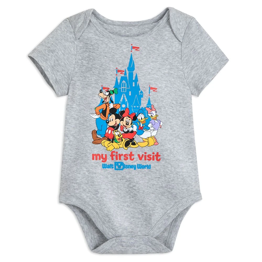 Mickey Mouse And Friends ''My First Visit'' Bodysuit For Baby – Walt Disney World 1 Mickey Mouse And Friends ''My First Visit'' Bodysuit For Baby – Walt Disney World