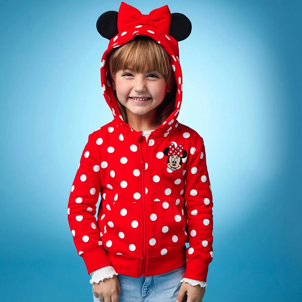 Disney Minnie Mouse Zip Hoodie For Kids 2 Disney Minnie Mouse Zip Hoodie For Kids - Image 2