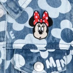 Disney Minnie Mouse Floral Denim Jacket For Girls -Fashion Clothing Store 5004106880229 3