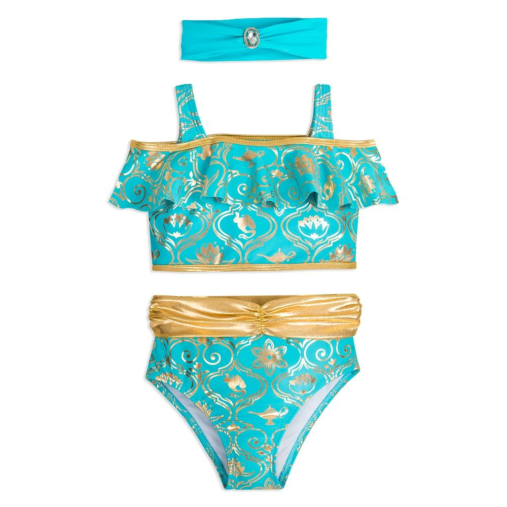 Disney Jasmine Deluxe Swimsuit For Girls – Aladdin 1 Disney Jasmine Deluxe Swimsuit For Girls – Aladdin
