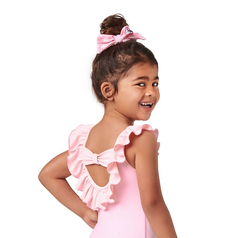 Disney Minnie Mouse Pink Swimsuit And Hair Scrunchie Set For Girls 7 Disney Minnie Mouse Pink Swimsuit And Hair Scrunchie Set For Girls - Image 7