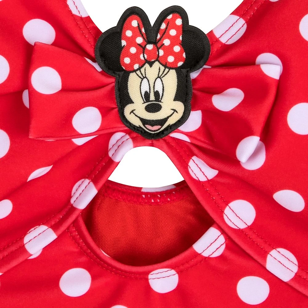 Disney Minnie Mouse Red Polka Dot Swimsuit For Girls 4 Disney Minnie Mouse Red Polka Dot Swimsuit For Girls - Image 4