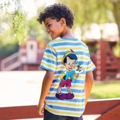 Disney Pinocchio And Jiminy Cricket Striped T-Shirt For Kids 15 Disney Pinocchio And Jiminy Cricket Striped T-Shirt For Kids -Fashion Clothing Store 5007048020047 5