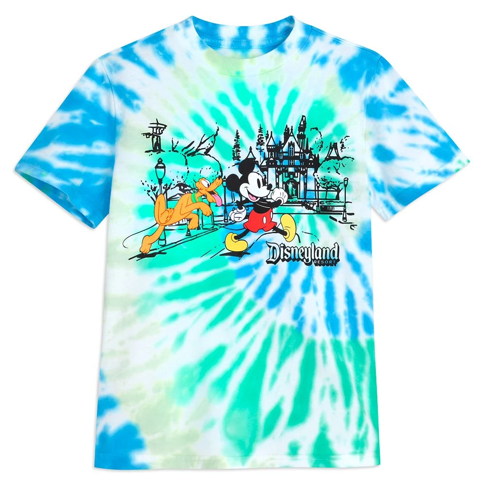 Mickey Mouse And Pluto Tie-Dye T-Shirt For Kids – Disneyland 1 Mickey Mouse And Pluto Tie-Dye T-Shirt For Kids – Disneyland