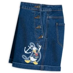 Disney Donald Duck Denim Shorts For Women – 90th Anniversary -Fashion Clothing Store 5100057750275 3