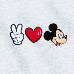 Disney Mickey Mouse ''Peace, Love, Mickey'' Pullover Sweatshirt For Women -Fashion Clothing Store 5102057430347 3