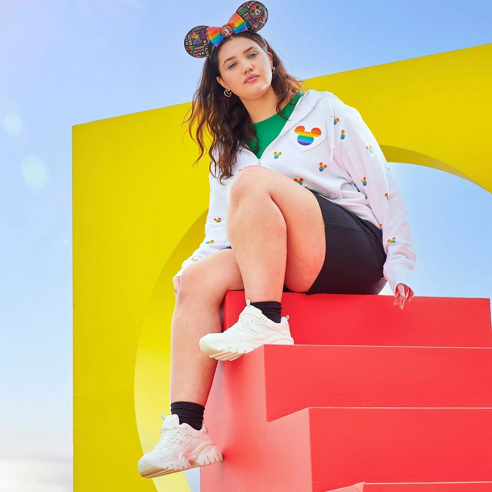 Mickey Mouse Icon Zip Hoodie For Women – Disney Pride Collection 2 Mickey Mouse Icon Zip Hoodie For Women – Disney Pride Collection - Image 2
