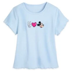 Disney Mickey Mouse ''Peace, Love, Mickey'' T-Shirt For Women