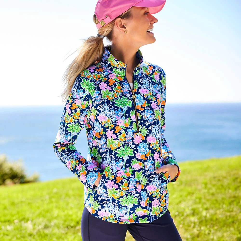 Mickey And Minnie Mouse Zip Pullover For Women By Lilly Pulitzer – Disney Parks 7 Mickey And Minnie Mouse Zip Pullover For Women By Lilly Pulitzer – Disney Parks - Image 7