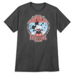 Disney Mickey Mouse All American Festival Tour T-Shirt For Adults