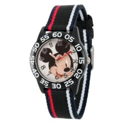 Disney Mickey Mouse Striped Time Teacher Watch – Kids