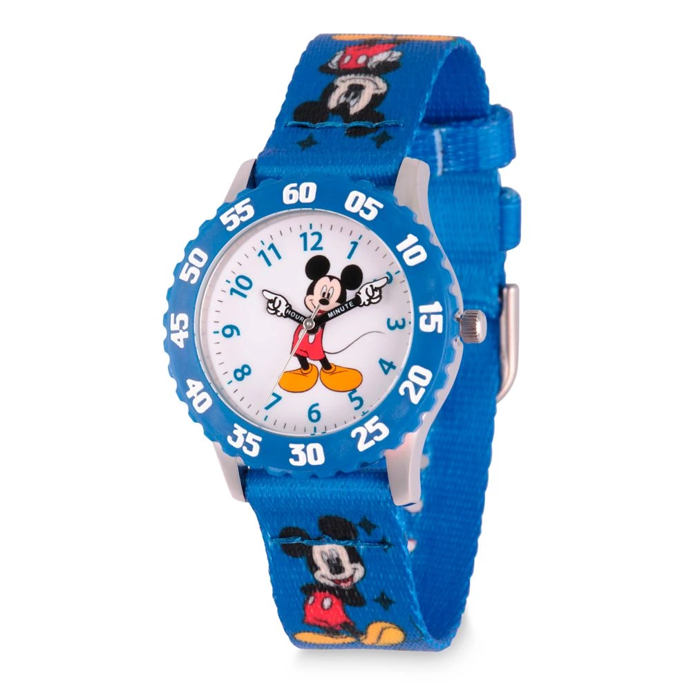 Disney Mickey Mouse Time Teacher Watch For Kids – Print Band 1 Disney Mickey Mouse Time Teacher Watch For Kids – Print Band
