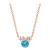 Disney Minnie Mouse Birthstone Necklace For Kids By CRISLU – Rose Gold